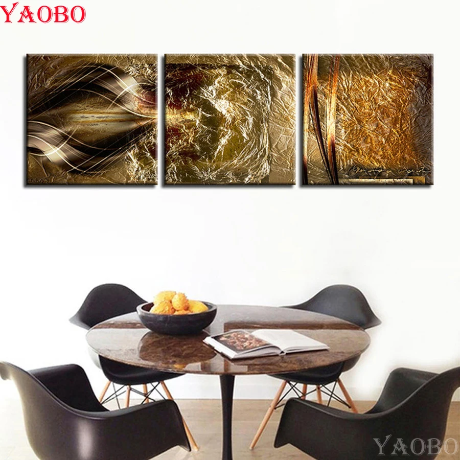 5d полный квадрат/Круглый Diy Алмазная Картина Набор крестиков 3 шт. абстрактный
