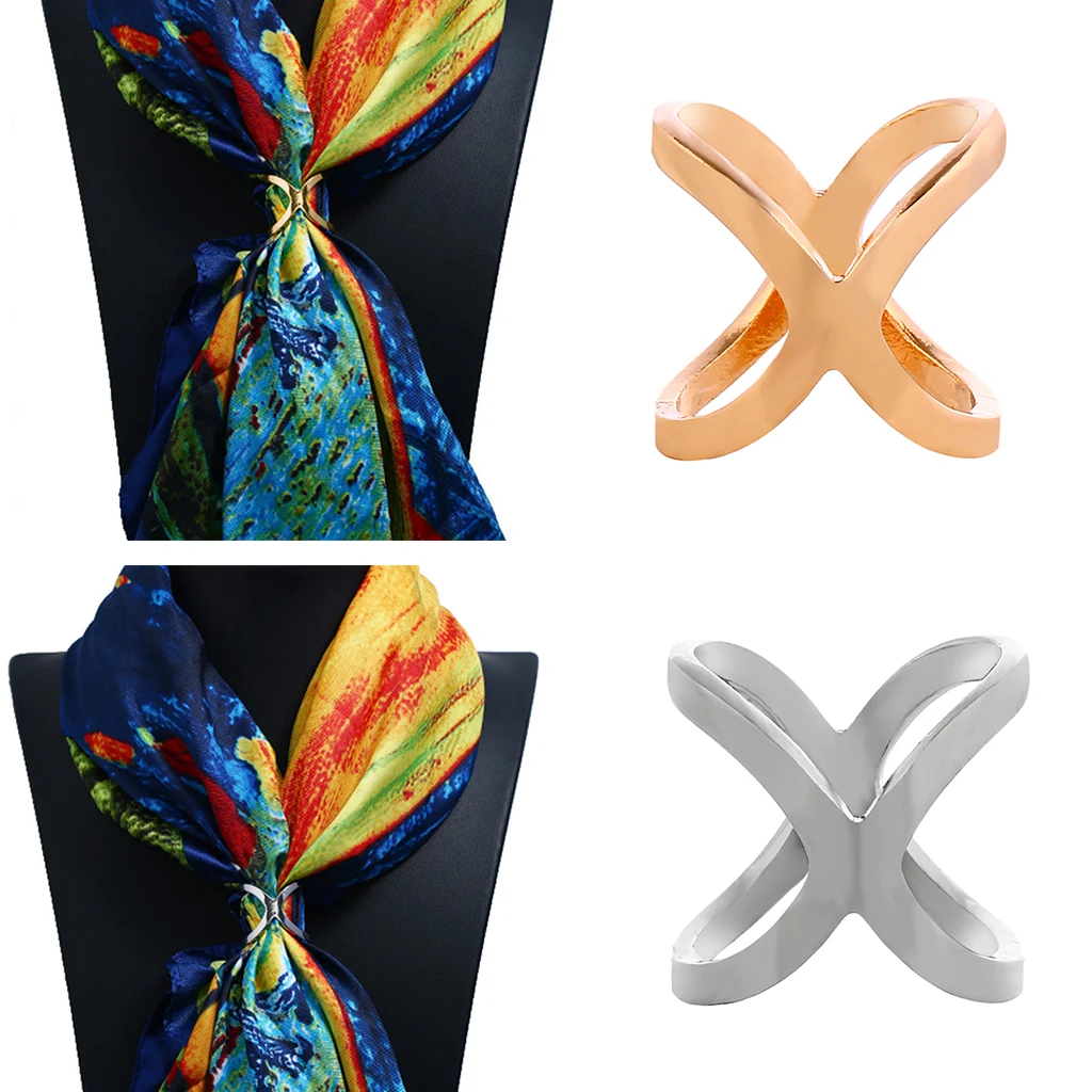 Женский Шелковый шифоновый держатель для шарфа из сплава на застежке свадебной