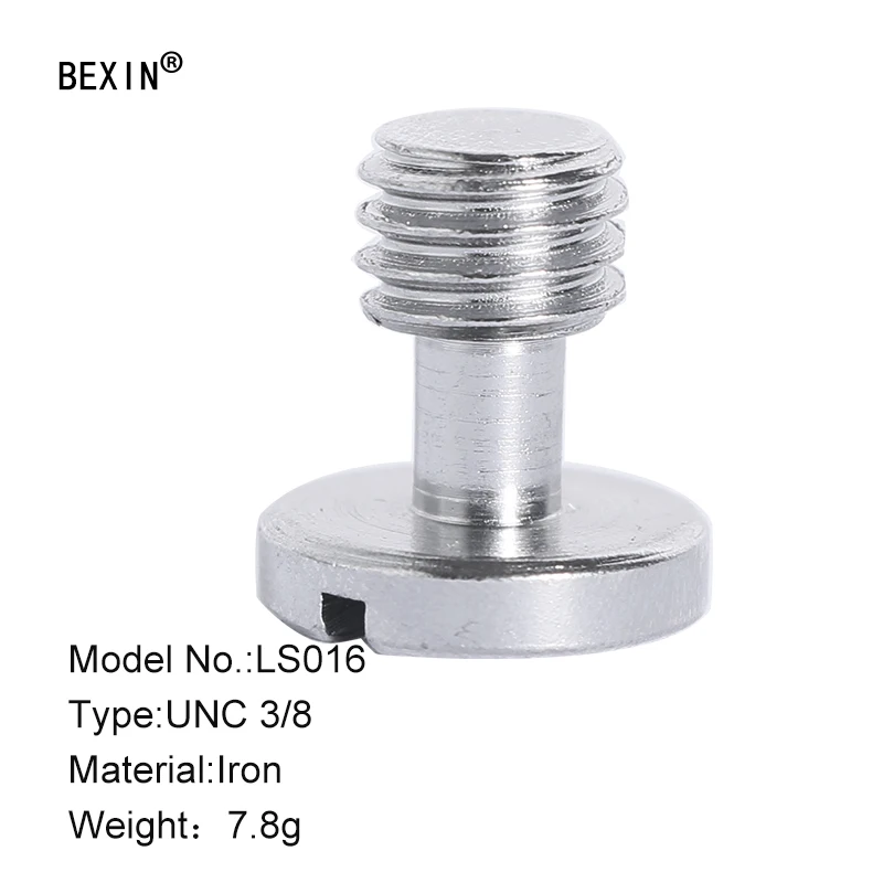 2pcs LS016 3/8" UNC iron camera screw with Slotted Drives for tripod monopod ball head quick release plate Arca Swiss | Электроника