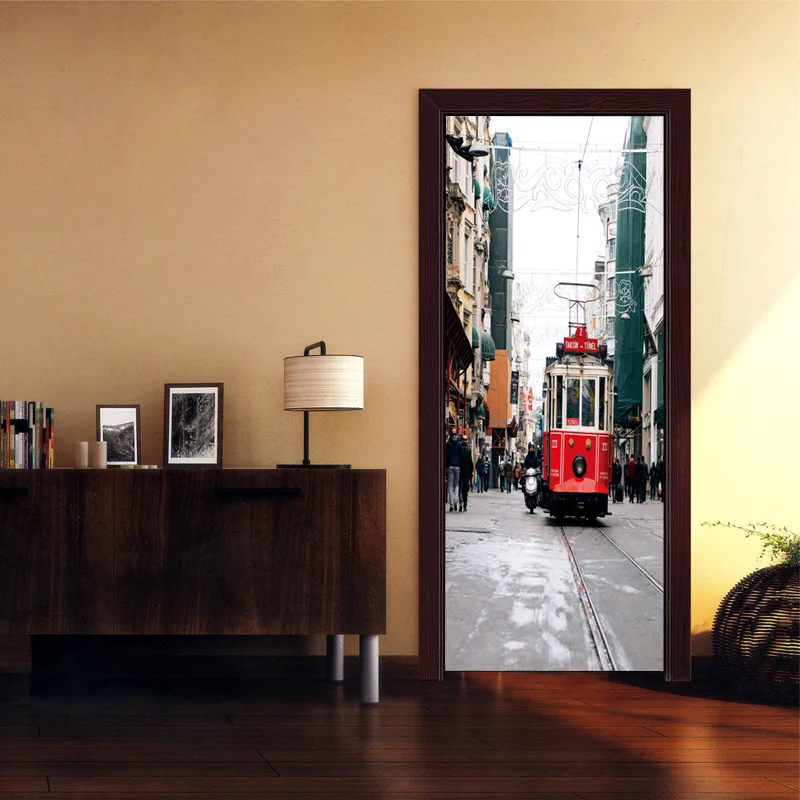 3D новинка настенные наклейки на дверь метро постер стену сделай сам