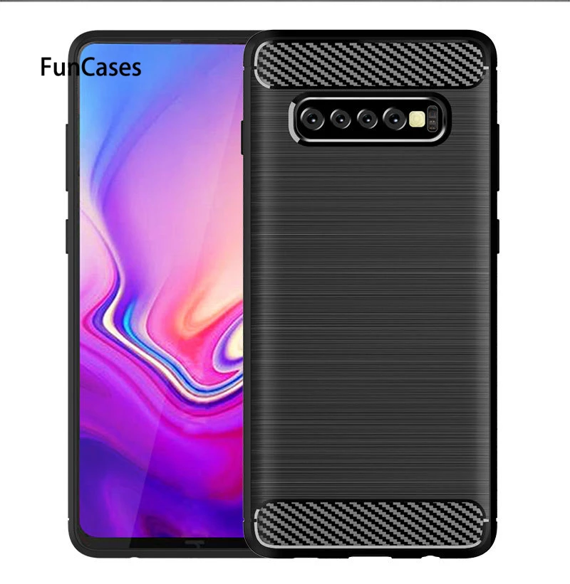 Силикон из углеродного волокна Мягкий чехол для задней крышки samsung M20 M10 A6 A8 J4 J6