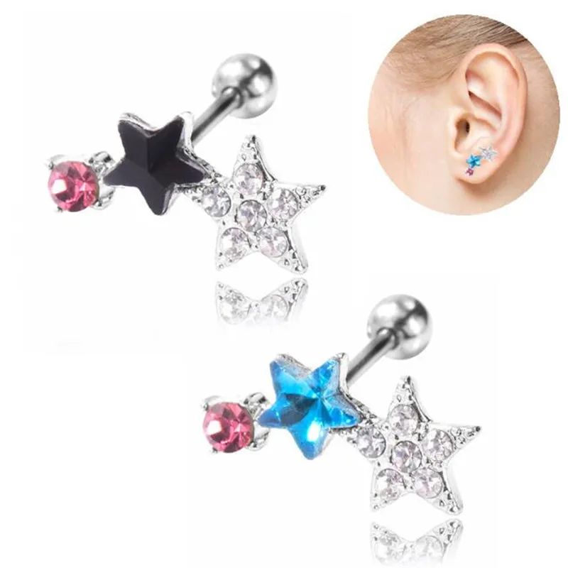 Женские серьги гвоздики из нержавеющей стали с фианитами|Серьги-гвоздики| |