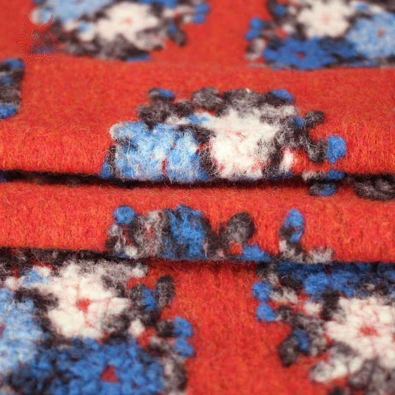 Дизайнер Американский стиль красный синий цветочный жаккардовые кашемир