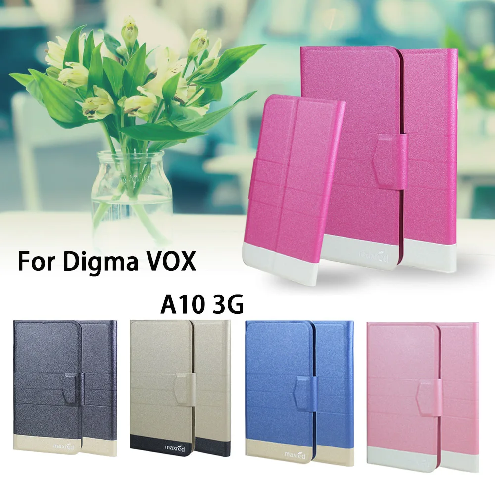 5 цветов Лидер продаж! Кожаный чехол для телефона Digma VOX A10 3G Роскошный кожаный флип