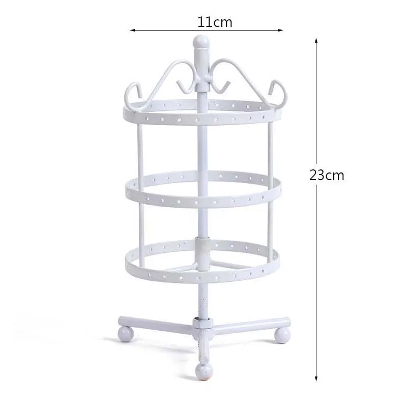 

Fashion Three-tier Metal Rotating Earring Display Jewelry Display Shelf Earring Holder Jewelry Organizer Earrings Display Stand