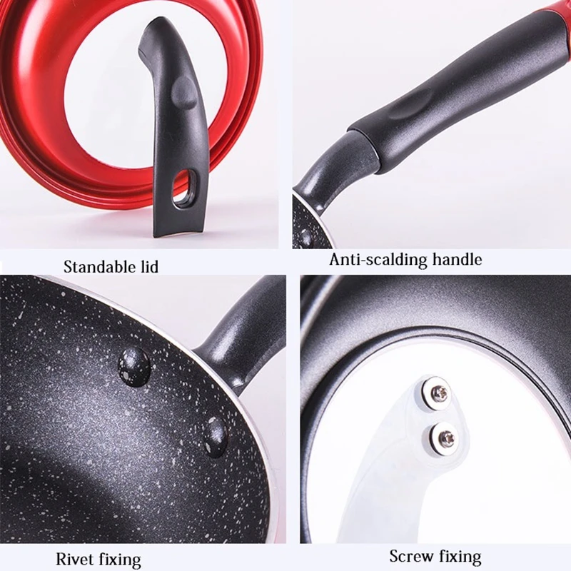 20 см профессиональная сковородка для быстрой жарки антипригарная усиленная