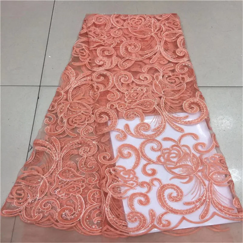 Cassiel New Design French Net Sequin Lace Fabric 2019 Latest african sequence lace fabric with embroidery tulle | Дом и сад