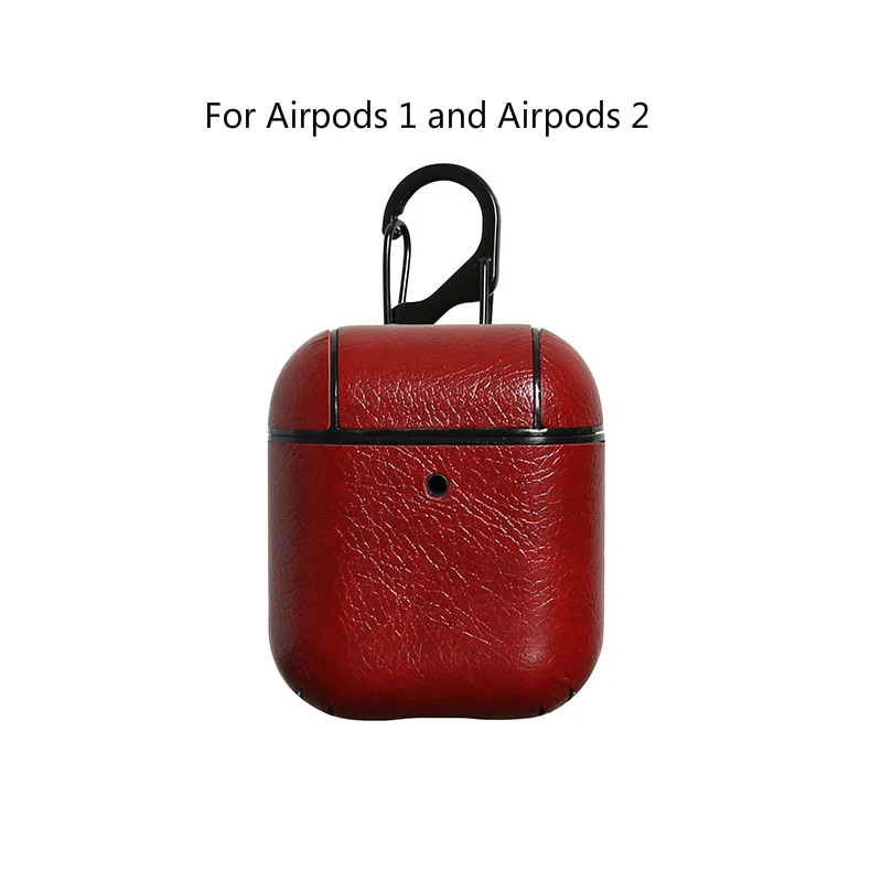 For Airpods 1and 2 Чехол для наушников для Airpods чехол s Apple Airpod 1 Airpod 2 Чехол кожаный чехол для наушников s Airpods кожаный чехол для ключей аксессуары - Цвет: For Airpods 1and 2