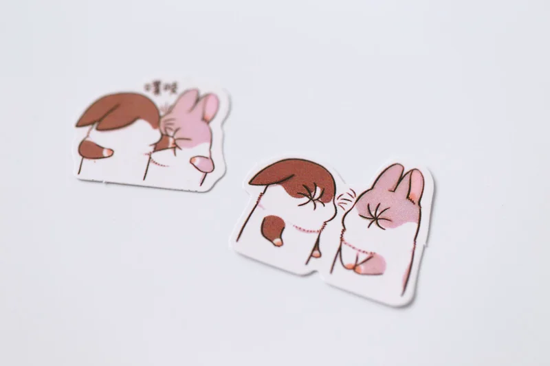 AB16 40 шт./упак. милый кролик клей мини-наклейка Студенческая Канцелярия DIY рукоделие этикетка