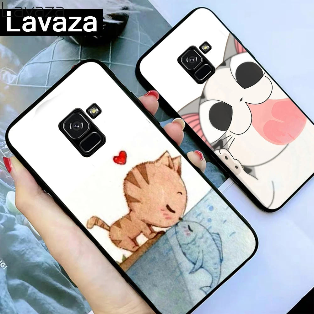 Лаваза 18FF Новый чехол из силикона с дизайном пса мопса и кошки для Samsung A3 A5 A6 Plus A7 A8 A9 A10 A30 A40 A50 A70 J6 2018 A10S A30S A50S