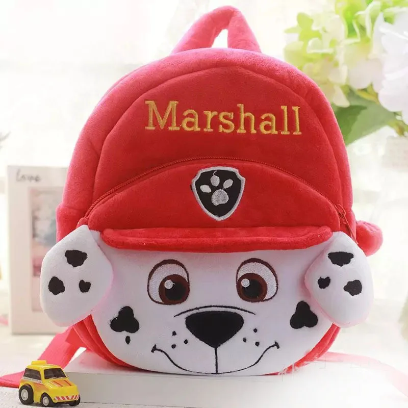 Marshall Щенячий патруль, кукла из мультфильма, плюшевый рюкзак, Скай, разделяемая маленькая школьная сумка, мягкие безвредные детские фигурки, несколько стилей - Цвет: Marshall