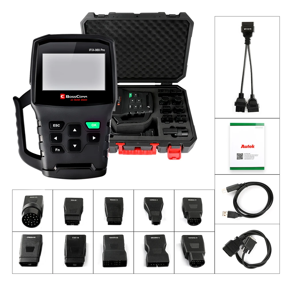 Autek IFIX969 pro OBD2 сканер полный Системы устройство автодиагностики двигателя подушка