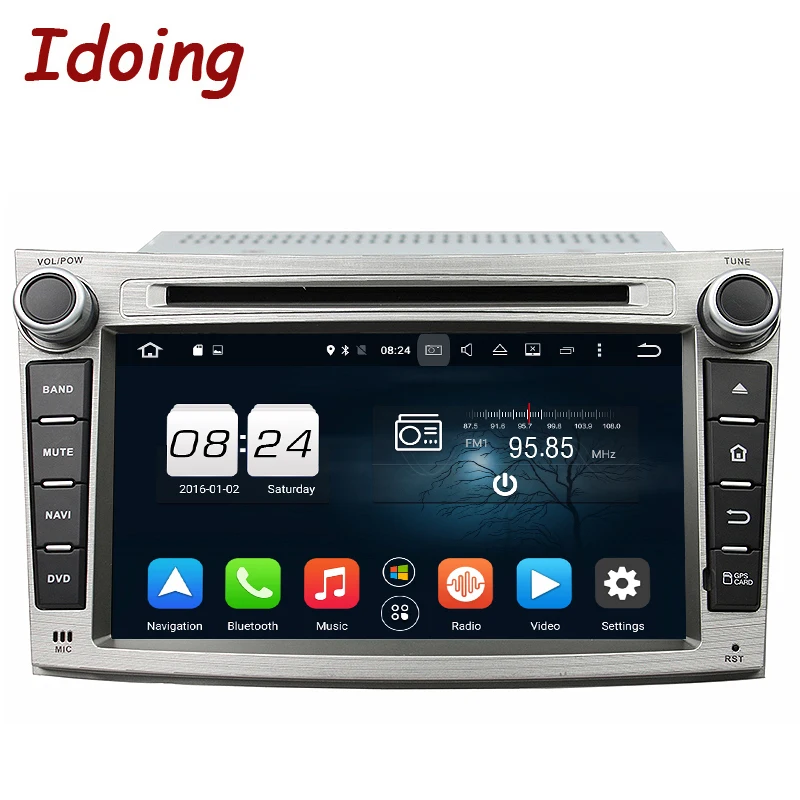 Idoing 7&quotAndroid 8.0 Car DVD 2 Din 8 Core For Subaru Legacy Outback Steering Wheel Control GPS Navigation FHD 1080P Video 4G+32G |