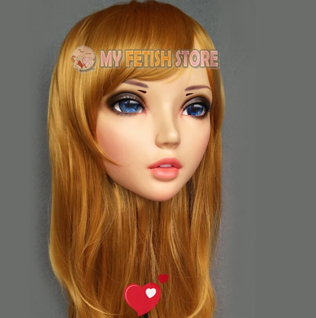 (Fu 01) Женская милая девочка каучуковые полуголовы Kigurumi BJD Eyes Crossdress Косплей