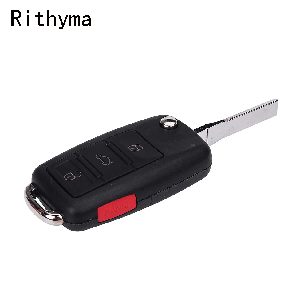 Rithyma 4 кнопки Флип складной дистанционный Автомобильный ключ оболочки чехол Fob для Volkswagen Touareg с логотипом