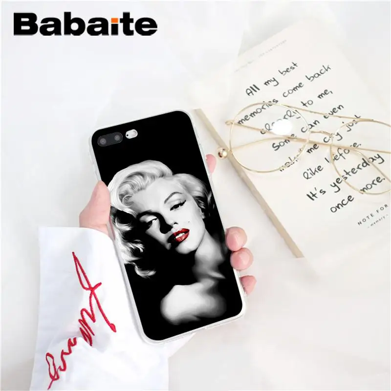 A2 Babaite marylin monroe, TPU, аксессуары для телефонов, чехол, оболочка для iPhone 8, 7, 6, 6S Plus, X, XS MAX, 5, 5S, SE, XR, 10, чехол - Цвет: A2