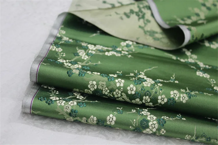 CF61 1 ярд китайский цветок сливы шелковая парча ткань Cheongsam одежда костюмы DIY Ткань для шитья кушион покрывало ткань