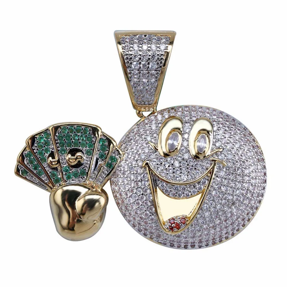 Полный AAA + циркон Bling лед из ювелирных изделий с днем рождения шар Мультфильм