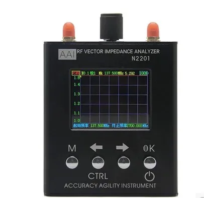AAI ОРИГИНАЛЬНЫЙ Английская Версия N2201SS N2201 137.5M - 2.7GHZ 137.5MHZ к ВРФ динамометру Антенна Анализатор Метр Тестер вкл.