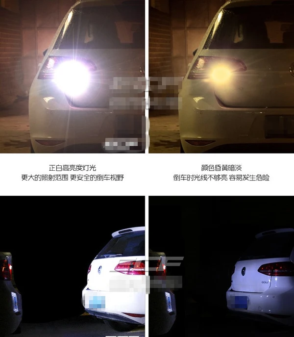 2 шт. автомобисветодиодный светодиодные фонари заднего хода H21W BAY9S для VW Golf MK7 Golf7