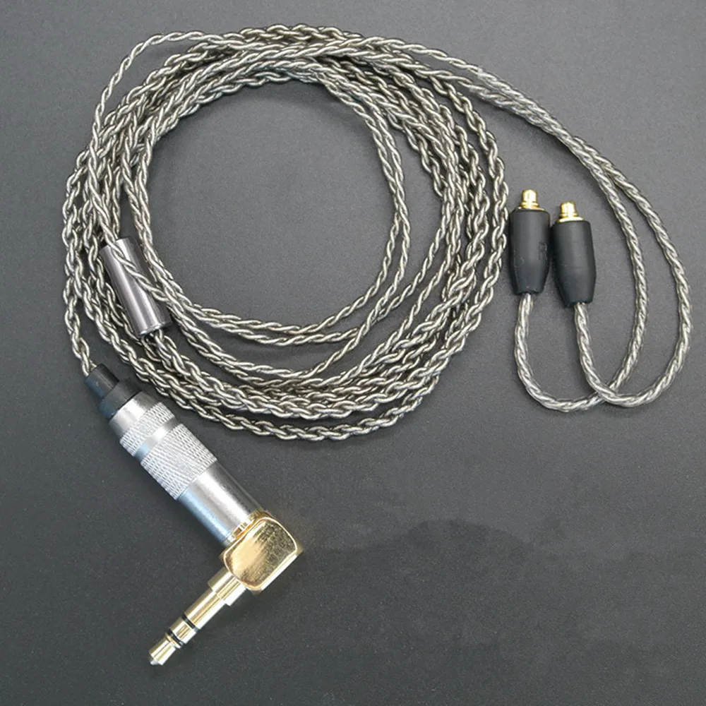 Replacement DIY Upgrade Cable MMCX Silver Plated Wire Cords Line for Shure SE215 SE315 SE425 SE535 SE846 UE900 Earphones | Электроника
