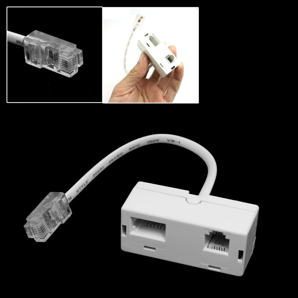 

Promotion! RJ45 Plug to BT RJ11 Secondary Splitter Telephone Adapter
