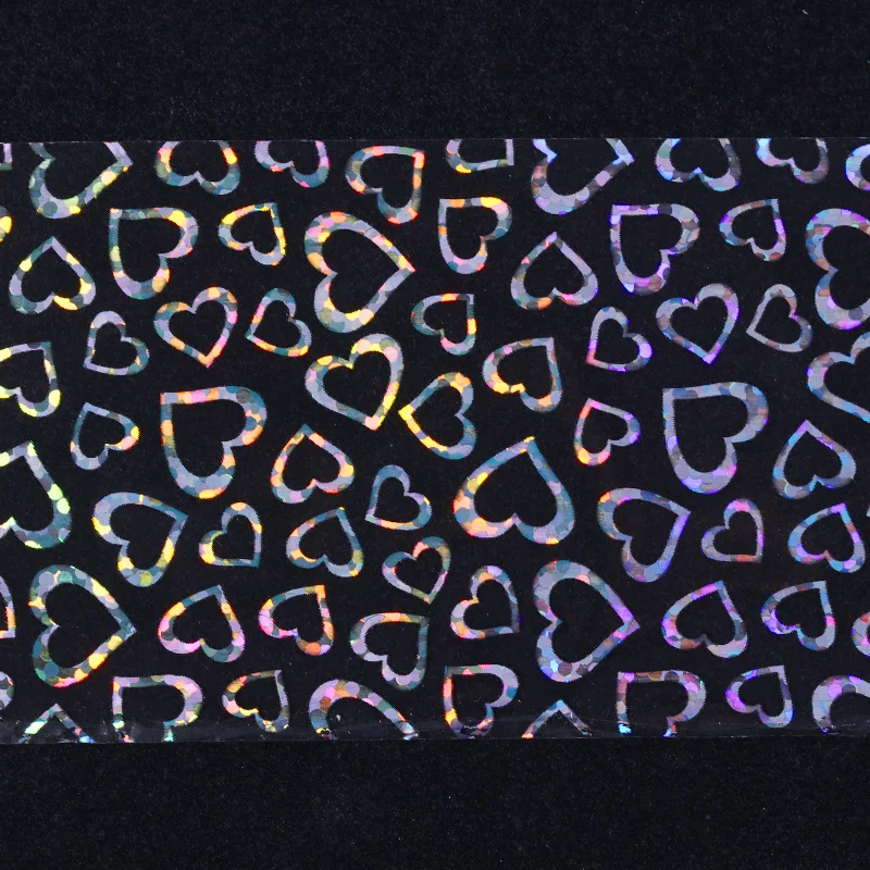 Шестигранная Лазерная Фольга для ногтей в горошек 4*100 см блестящая наклейка
