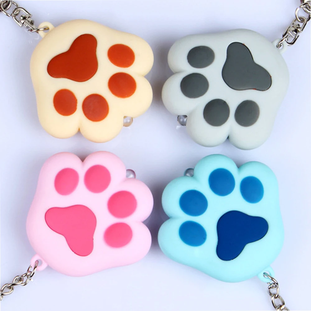 1 шт унисекс мультяшный милый кот лапы ноги Брелок звуковой свет LED брелок фонарик