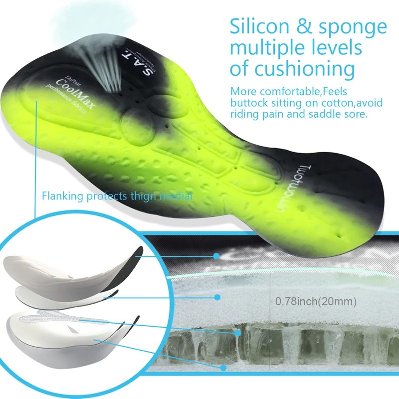 Мужские шорты для велоезды с вставками карманами противоударные велосипедистов