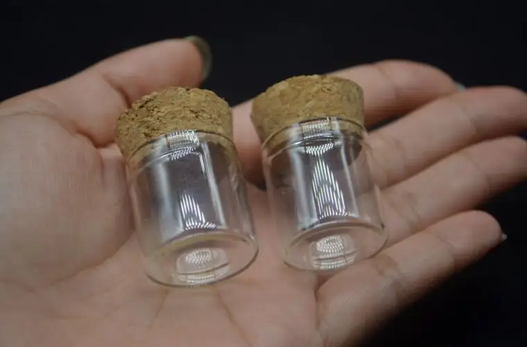 50 шт. 24*25 мм рекламная версия стеклянная пробковая бутылка мини 5 мл пустой