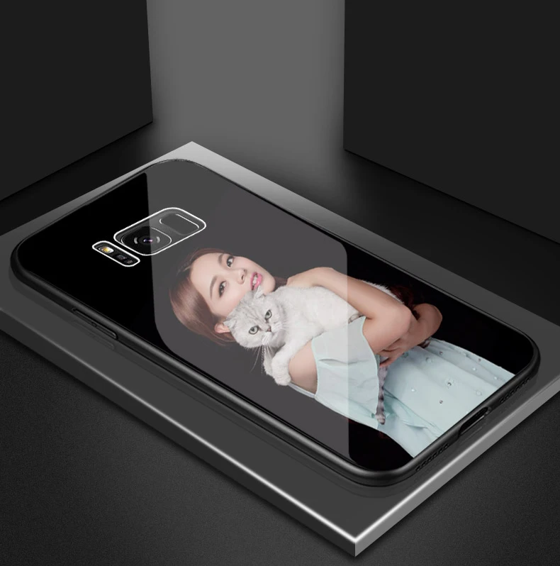 Индивидуальные фото чехлы с закаленным стеклом для samsung Galaxy S8 S9 Plus Note 8 чехол уникальный бампер Coque для Galaxy Note8 чехол
