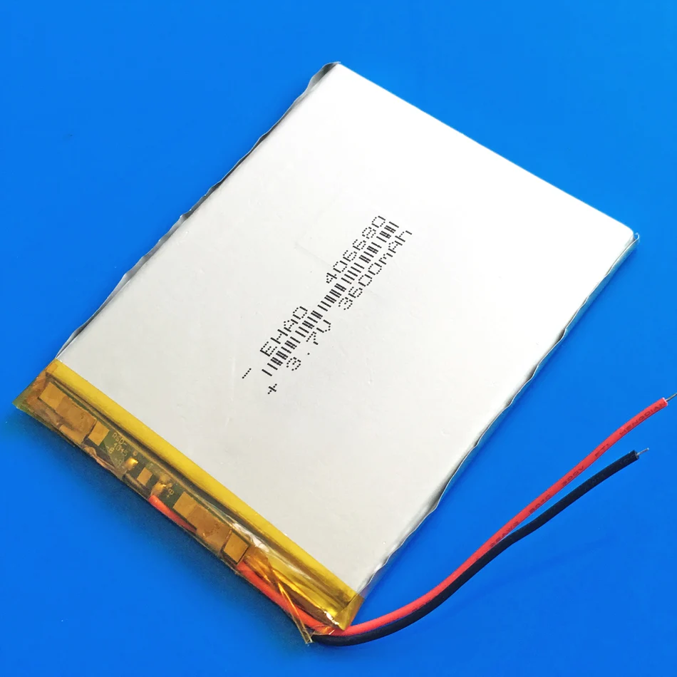 5 pcs 406680 3.7V 3600mAh Lithium Polymer Rechargeable Lipo battery for GPS DVD PAD power bank e-book camera tablet PC laptop |