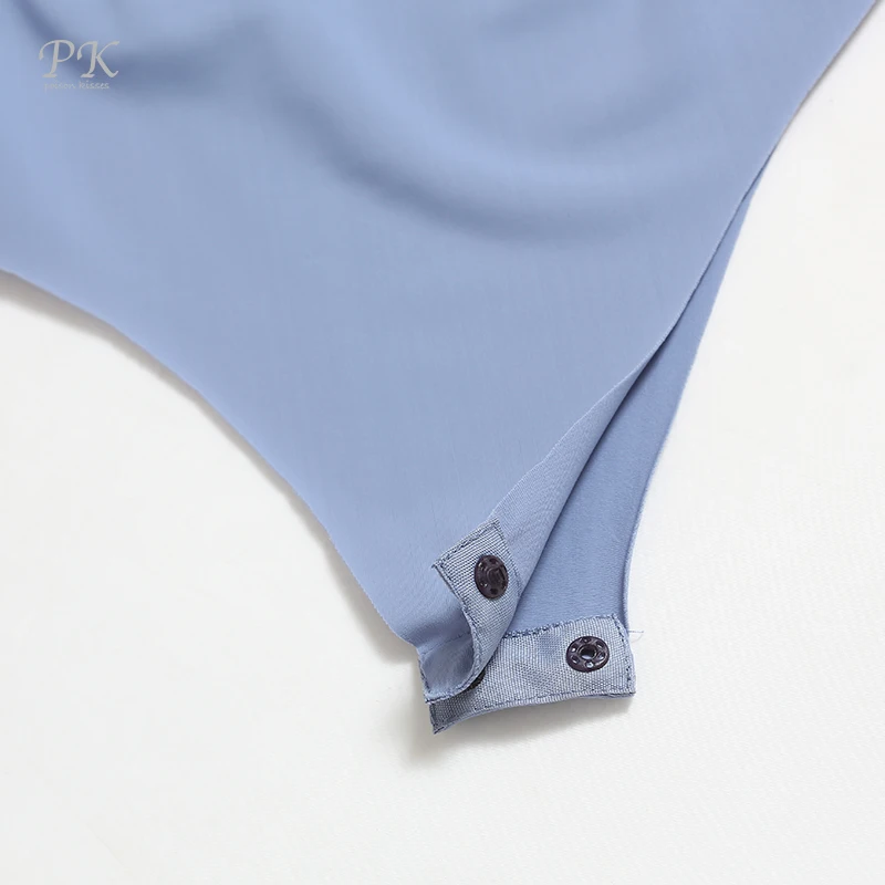 PK Синий боди женские летние с кисточками v-образным вырезом пляжные комбинезоны