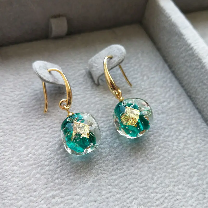 Винтажные серьги подвески Vanssey ручной работы из реальной фольги и меди