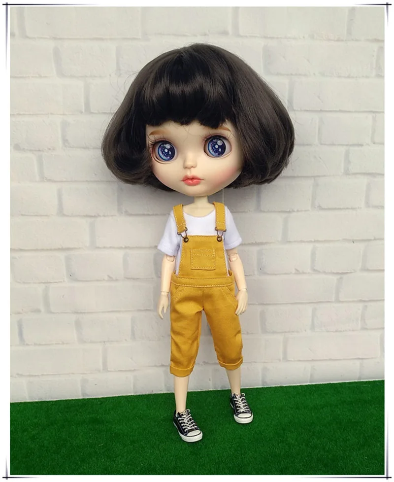1 шт. Одежда для кукол футболка с короткими рукавами/комбинезон штаны OB24 azone barbi Blyth