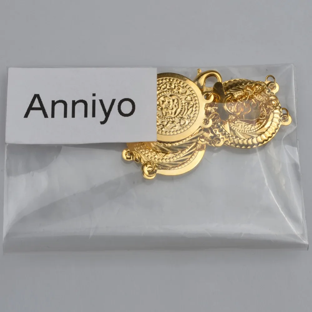 

Anniyo Length 18CM/Arab Coin Jewelry for Women/Girls,Middle East Traditional Bracelets for Wedding and Birthday Gifts #084806