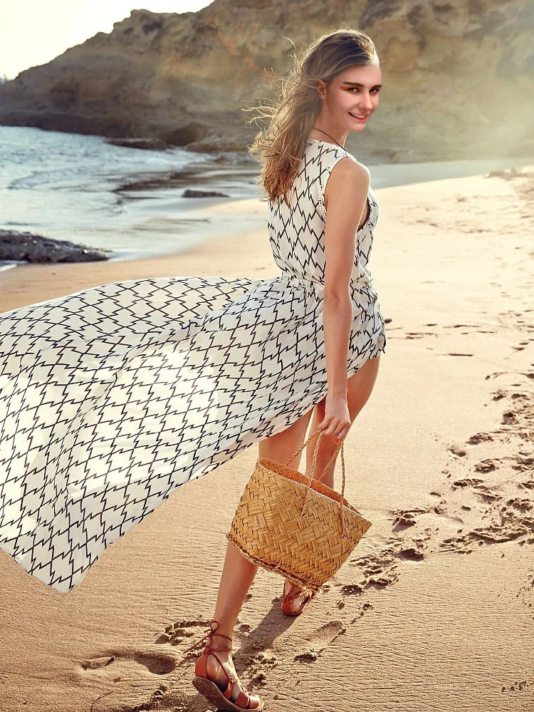 Vestidos Longos летнее платье женщины бич купальник Vestido Longo халат Vetement роковой длинные