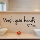 YOYOYU виниловая настенная наклейка вымыть руки Любовь Мама раковина для ванной комнаты простые слова Искусство современные украшения наклейки FD169