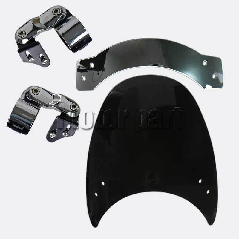 Лобовое стекло 9 ''для мотоцикла Harley Davidson Fat Bob FXEF Low Rider FXS XLCH XLH900 XLC XL Super Glide FX|harley