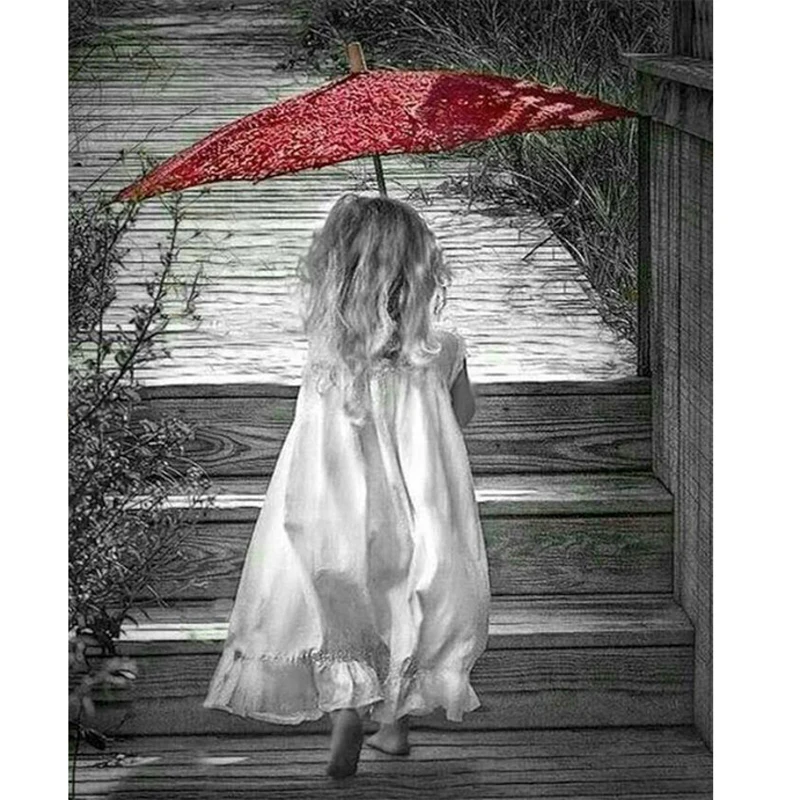 Полный алмазов картина Алмазная мозаика Алмазный рисунок девушка в белое платье