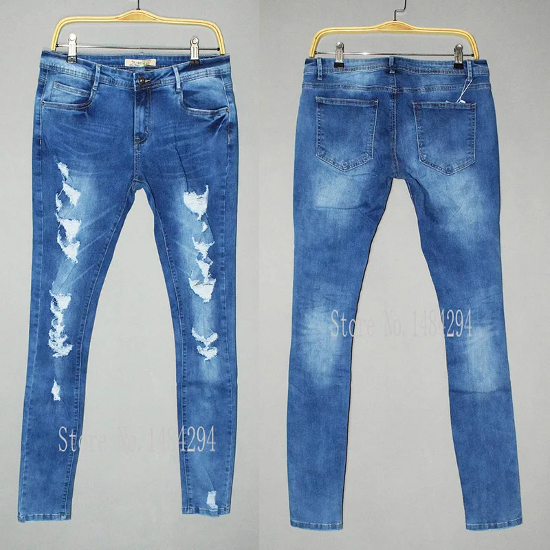 2017 Бойфренд Джинсы Женщин Карандаш Брюки Дамы Повседневные Стретч Узкие Женские
