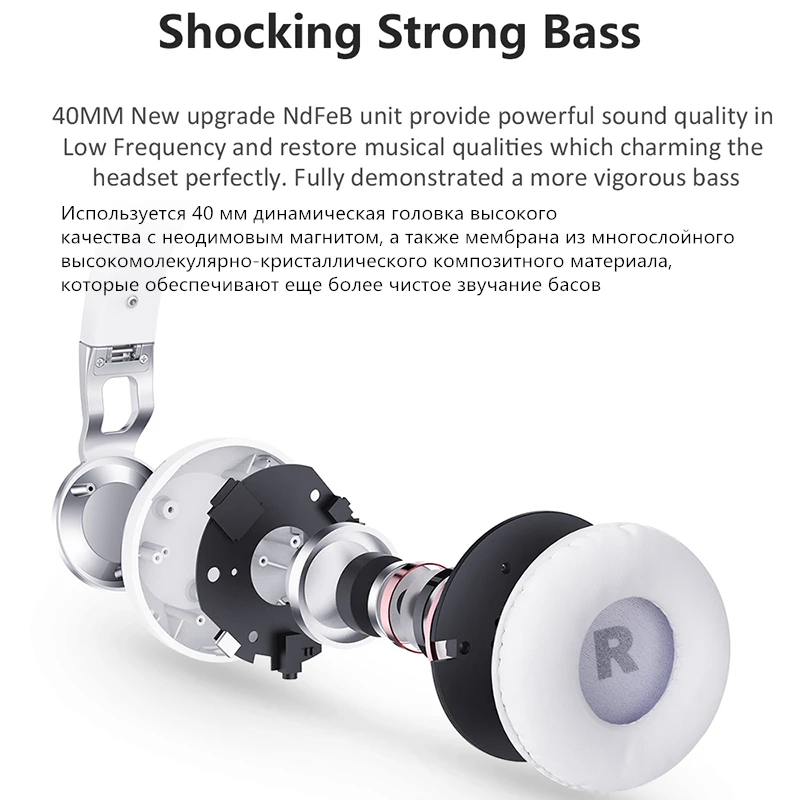 Picun P8 Bluetooth наушников бас Поддержка TF карты MP3 Беспроводной игровая гарнитура