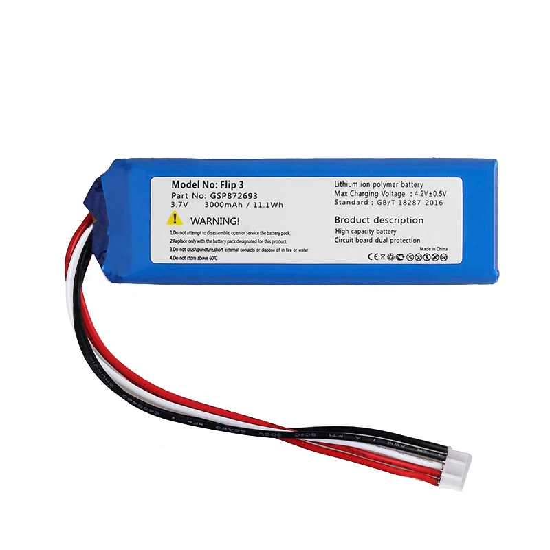 3 7 V 3000mAh батарея JBLFLIP3GRAY Беспроводная Bluetooth Колонка прочная специальная для JBL Flip