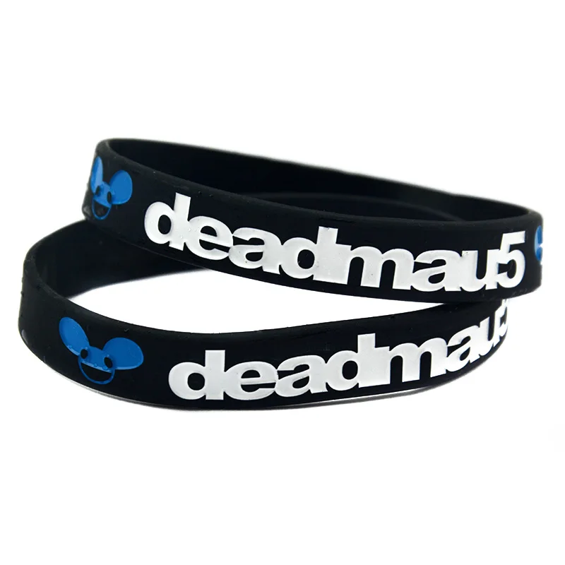 OBH 1PC Deadmau5 Silicone Bracelet 1/2 Inch Wide for Music Concert | Украшения и аксессуары