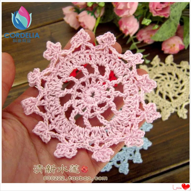 Новое поступление 50 рис/лот хлопок вязание крючком doily подстаканник хлопчатобумажная Подставка для планшета для домашнего декора кружева doilies войлочные коврики
