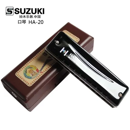Оригинальная диатоновая гармоника Suzuki HA-20 Promaster Hammond Professional 10-Hole/HA20 Bluetooth Harp Ключ C |