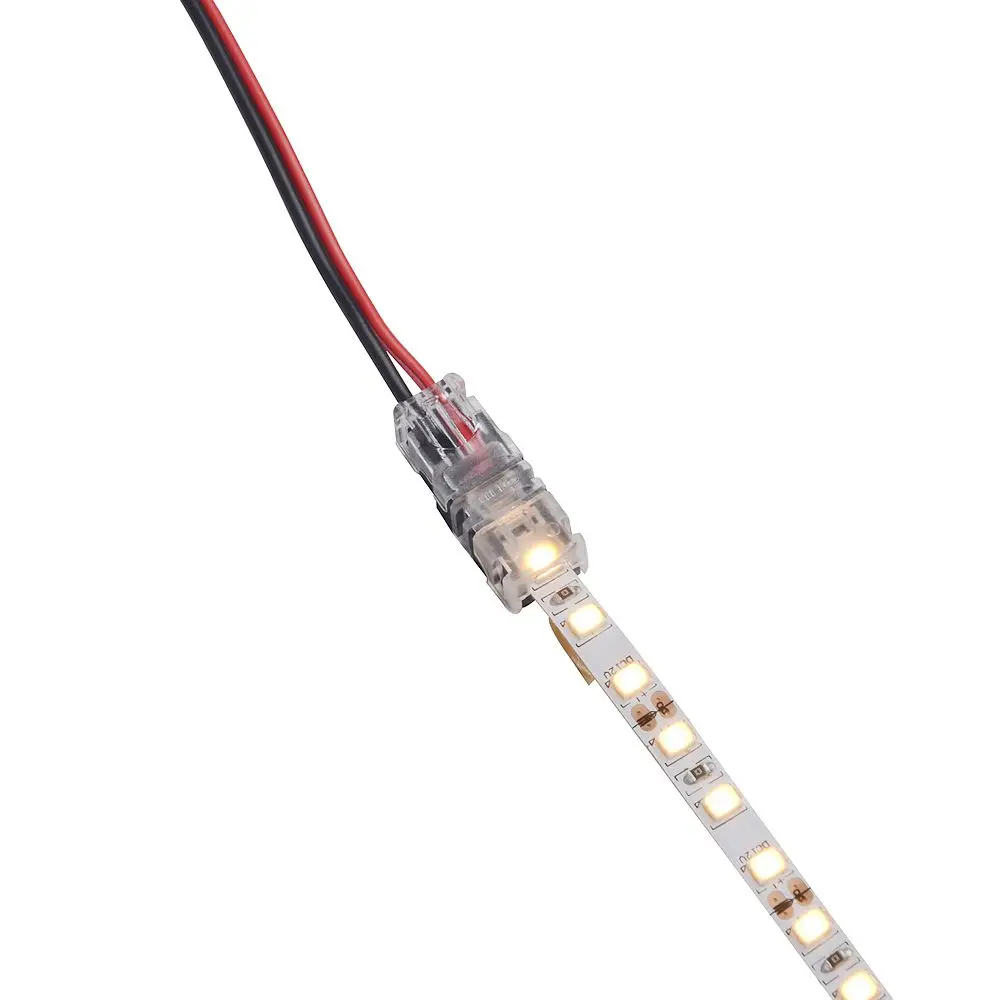 10 шт./лот паяльный 2 контактный разъем для светодиодной ленты 5 мм IP20 светодиодный