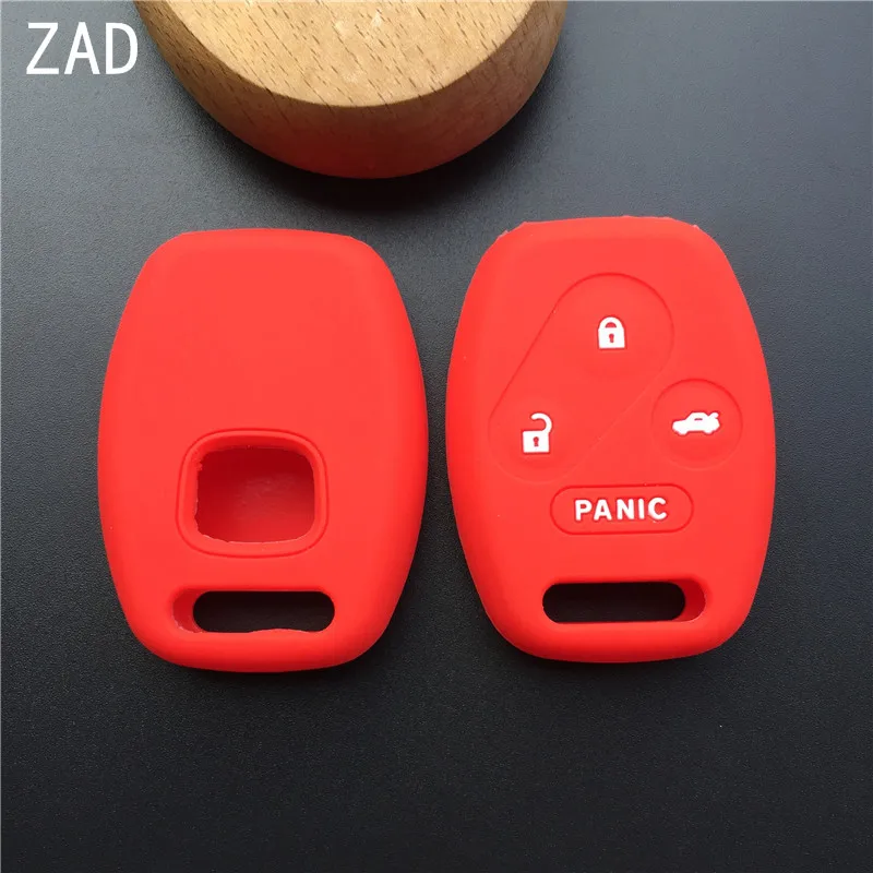 ZAD 4 buttons silicone car key fob cover case fit for Honda accord CIVIC CR-V element insight pilot crosstour ridgeCR-Z remote | Автомобили