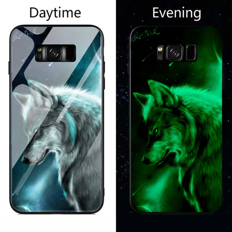 04 Чудо-яд чехол в виде светящегося стекла для samsung Galaxy S10 S9 S8 PLUS Мстители задняя крышка для Galaxy Note 10 Pro 9 8 чехол для телефона - Цвет: 04