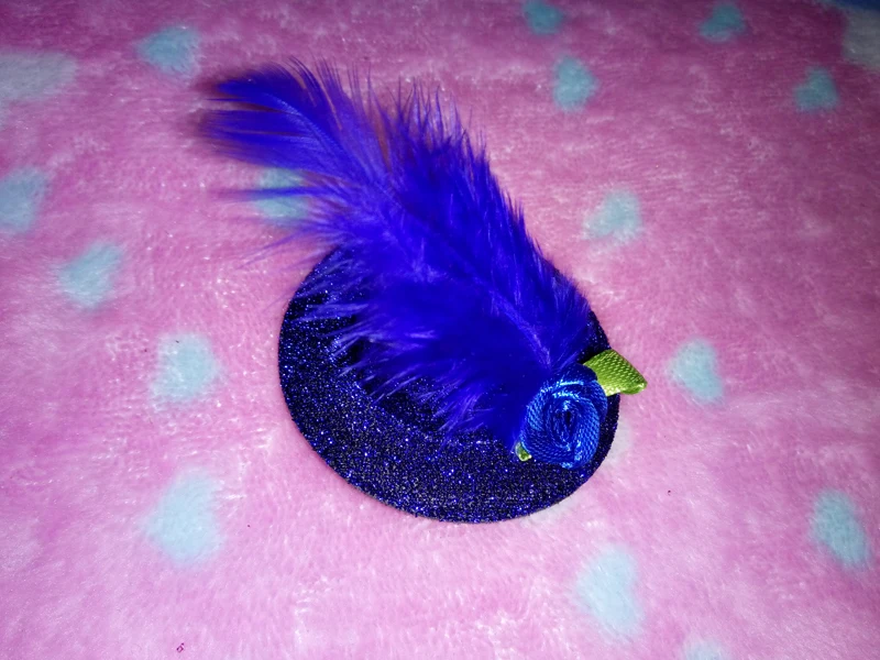 2016 5*5 см новый стиль аксессуары для волос домашних животных пряжа перо цветы Мини